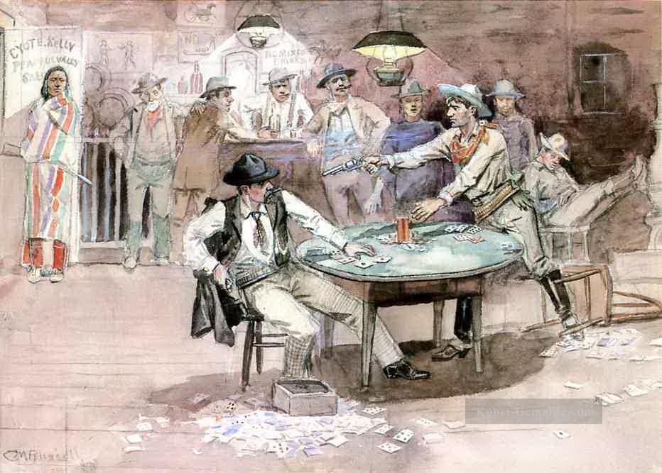 ruhigen Tal Salon 1900 Charles Marion Russell Ölgemälde